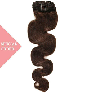 #4 Chocolate Brown Body Wave Clip-In Extensions