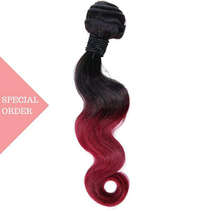 Raspberry Ombre Body Wave Extensions