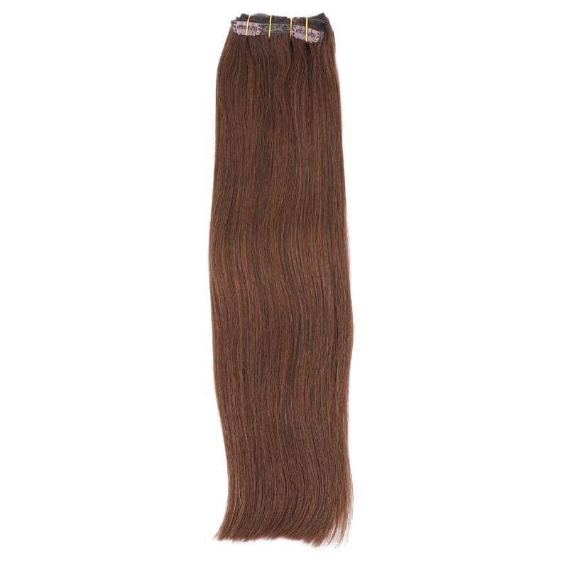 #4 Chocolate Brown Straight Clip-In Extensions - SlaybyKethycaE